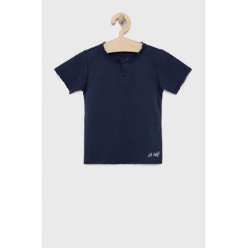 Birba&Trybeyond tricou de bumbac pentru copii culoarea albastru marin, cu imprimeu