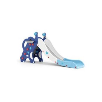 Tobogan Nichiduta Garden 2 in 1 cu cos de baschet Elephant Albastru