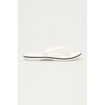 Crocs șlapi Crocband Flip femei, culoarea alb 11033 ieftini