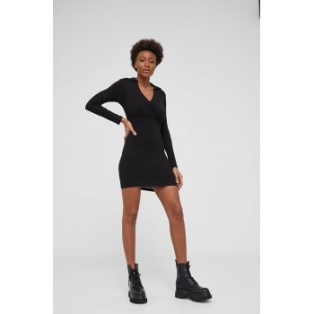 Answear Lab rochie culoarea negru, mini, mulata