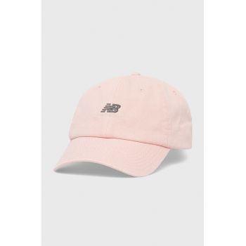 New Balance șapcă din bumbac LAH01003PIE culoarea roz, cu imprimeu LAH01003PIE-PIE