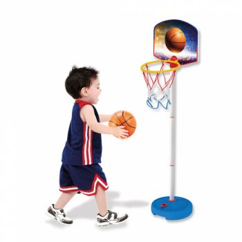 Cos de basket pentru copii Dede Small Footed Basket Hoop cu baza stabila si inaltime reglabila,mingie inclusa