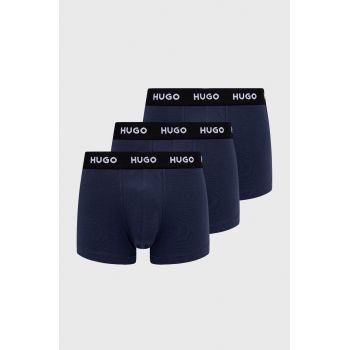 HUGO boxeri (3-pack) barbati, culoarea albastru marin