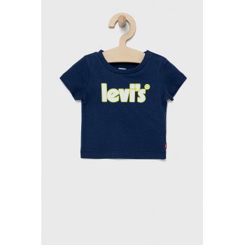 Levi's tricou copii culoarea albastru marin, cu imprimeu
