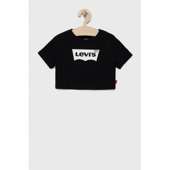 Levi's tricou de bumbac pentru copii culoarea negru de firma original