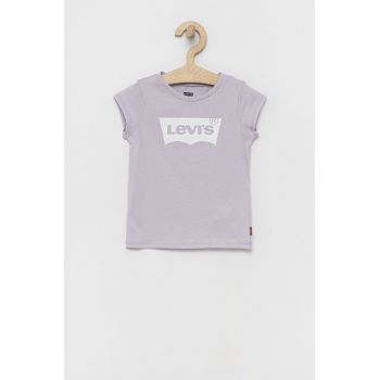 Levi's tricou de bumbac pentru copii culoarea violet