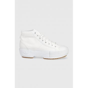 adidas Originals teniși Nizza GZ8858 femei, culoarea alb GZ8858-WHT/GUM3