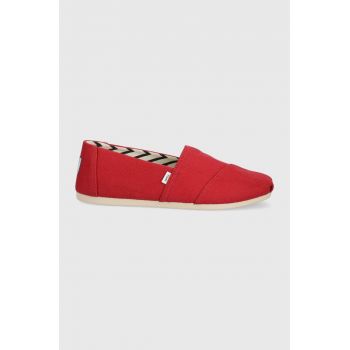 Toms espadrile Alpargata culoarea rosu