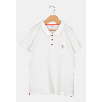 Tricou polo cu logo discret