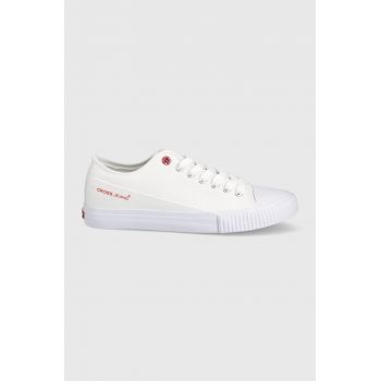 Cross Jeans tenisi barbati, culoarea alb
