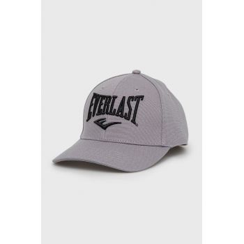 Everlast șapcă din bumbac culoarea gri, cu imprimeu ieftina