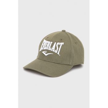 Everlast șapcă din bumbac culoarea verde, cu imprimeu de firma originala