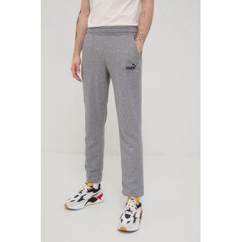 Puma pantaloni 586720 586720 bărbați, culoarea gri, cu imprimeu 586768