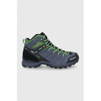 Salewa pantofi Alp Mate Mid barbati, culoarea albastru marin, izolat