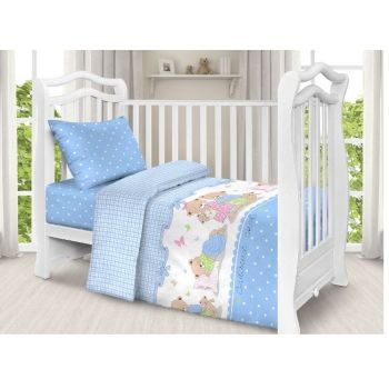 Set lenjerie patut cu 5 piese Sweet dreams blue