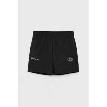 adidas Originals pantaloni scurti copii HE2086 culoarea negru, talie reglabila