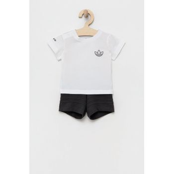 adidas Originals set de bumbac pentru copii HE2070 culoarea alb