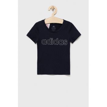 adidas Performance tricou de bumbac pentru copii GS0186 culoarea albastru marin