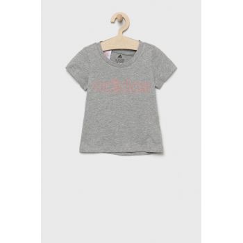 adidas Performance tricou de bumbac pentru copii HE1964 culoarea gri