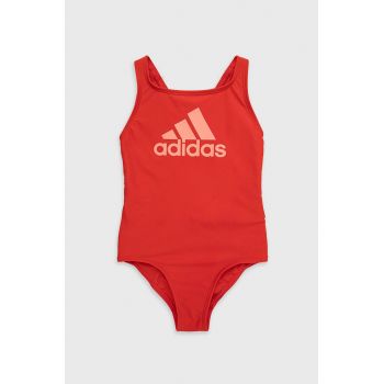 adidas Performance costum de baie copii HC9656 culoarea rosu de firma original