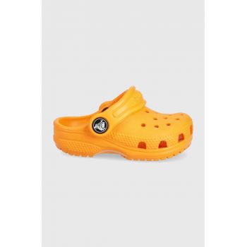 Crocs slapi copii culoarea portocaliu ieftini