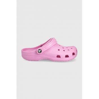 Crocs slapi copii culoarea roz ieftini