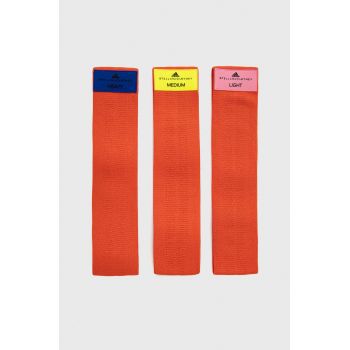 adidas by Stella McCartney benzi de rezistență la exerciții (3-pack) H59865 culoarea portocaliu