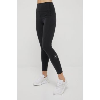 adidas by Stella McCartney leggins de antrenament femei, culoarea negru, neted