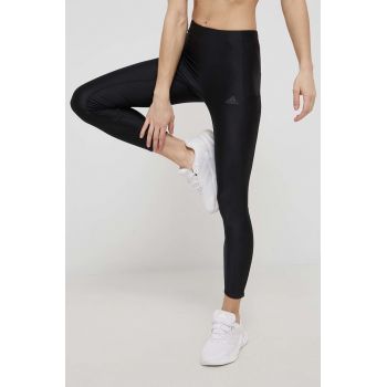 adidas Performance leggins de alergare HB9222 femei, culoarea negru, neted