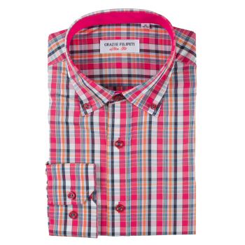 Camasa slim fit cu model in carouri