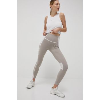 Reebok leggins de antrenament femei, culoarea gri, modelator