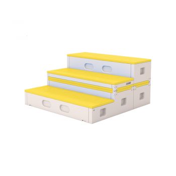 Bancuta modulara pentru gradinita Step Stool Yellow la reducere