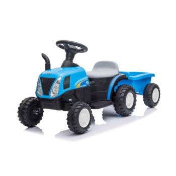 Tractor electric cu remorca pentru copii albastru LeanToys 9331 ieftina