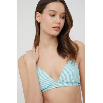 Superdry sutien de baie culoarea verde, cupa usor rigidizata