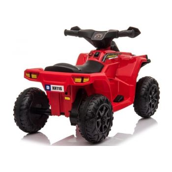 ATV Quad electric pentru copii XH116 LeanToys 5704 rosu-negru