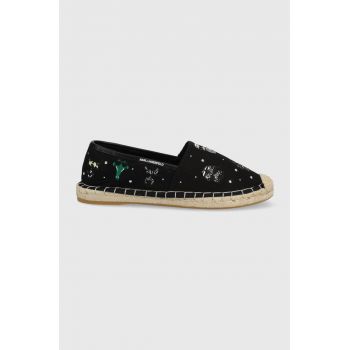 Karl Lagerfeld espadrile Kamini culoarea negru