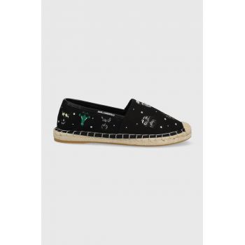 Karl Lagerfeld espadrile KAMINI culoarea negru KL80124