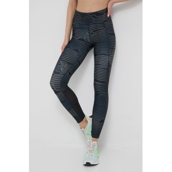 Reebok leggins de alergare HA0997 femei, culoarea negru, modelator