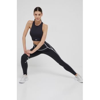 Reebok leggins de antrenament H54190 femei, culoarea negru, modelator