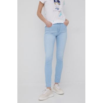 Wrangler jeansi High Rise Skinny Soft Blue femei , high waist