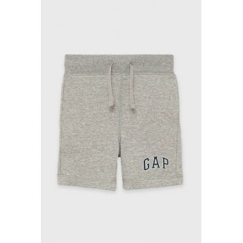 GAP pantaloni scurti copii culoarea gri, melanj, talie reglabila