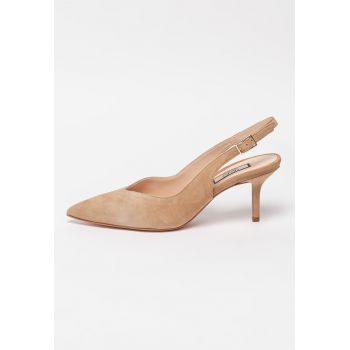 Pantofi slingback din piele intoarsa Audrey