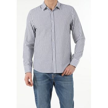 Camasa din bumbac cu model in dungi