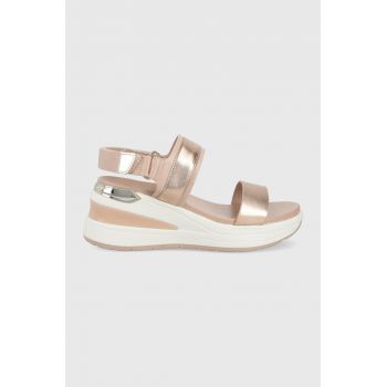 Aldo sandale Jennerena femei, culoarea bej, toc pana