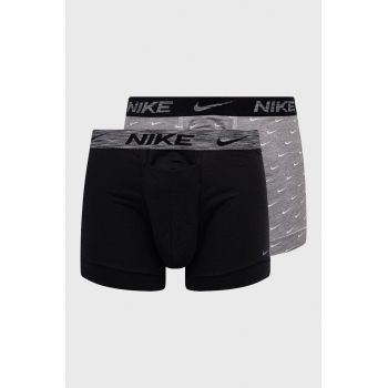 Nike boxeri (2-pack) barbati, culoarea gri de firma originali