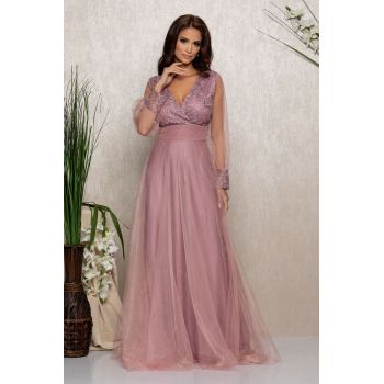Rochie de ocazie din tull cu dantela Dinasty Rose