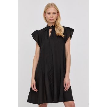 Samsoe Samsoe rochie culoarea negru, mini, oversize