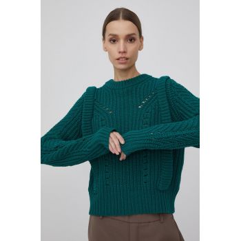 Y.A.S pulover femei, culoarea verde, călduros