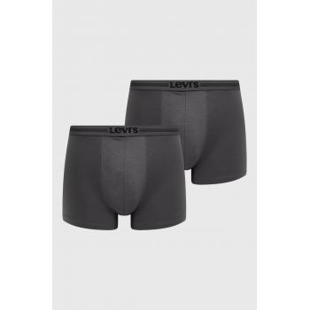 Levi's boxeri (2-pack) barbati, culoarea gri de firma originali