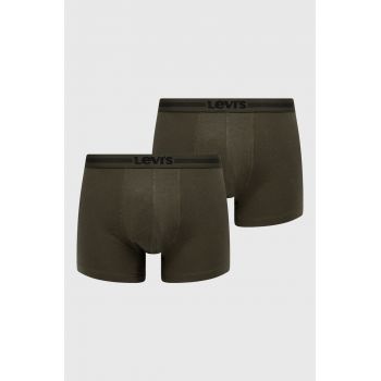 Levi's boxeri (2-pack) bărbați, culoarea verde 37149.0735-khaki de firma originali